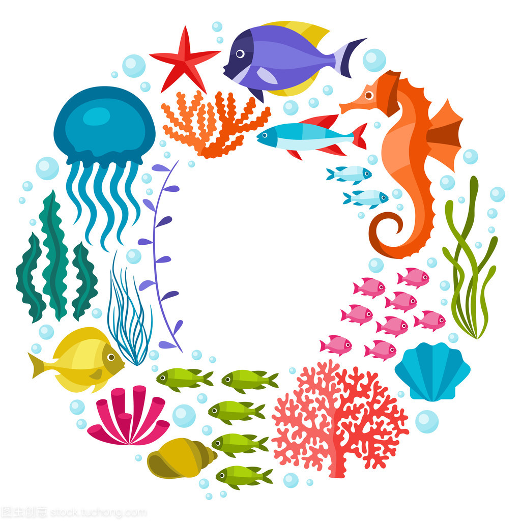 海洋動(dòng)物海洋生物背景設(shè)計(jì)