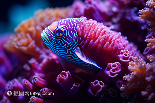 海底珊瑚礁背景